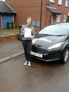 Passed her test on the 1st of March 2016