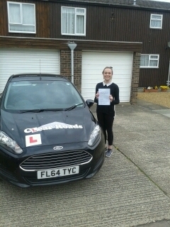 Passed her test on the 13th April 2015