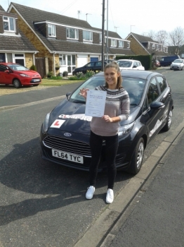 Congratulations to Jordan on passing her driving test on the 1st of April 2016