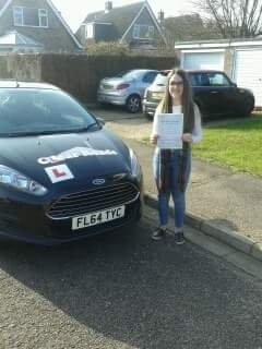 Congratulations to Kayleigh on passing her driving test on the 11th of March 2016