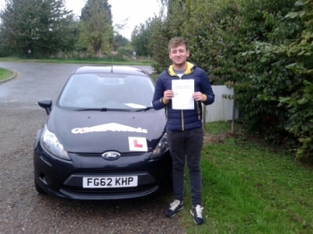 Passed his driving test on 6th October 2014