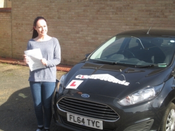 Passed her test on the 6th March 2015