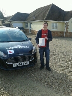 Passed his test on the 13th March 2015