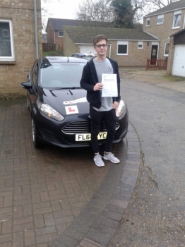 Congratulations to Ryan on passing his driving test on the 13th of December 2016