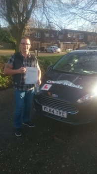 Passed his test on the 26th of November 2015