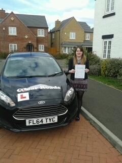 Passed her test on the 27th March 2015